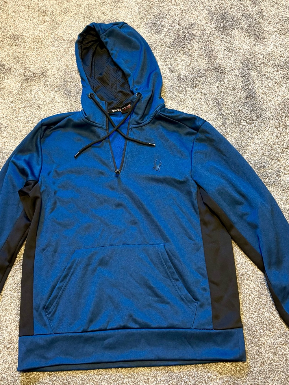 Spyder Men's Blue & Black Performance Hoodie Jacket